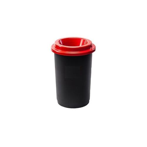 Plastikinė šiukšlių dėžė Eco Bin Raudonu dangčiu 50 litrų