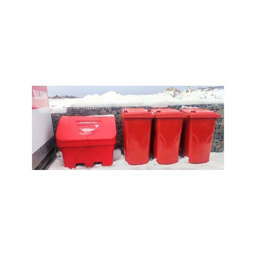  Raudonas 240 litrų konteineris METALO atliekoms